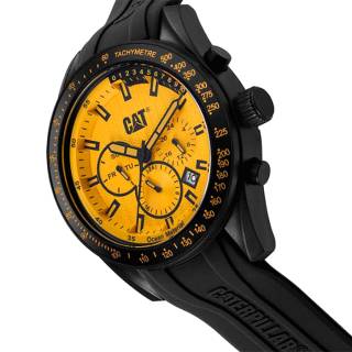 ΡΟΛΟΙ CATERPILLAR LQ16921721 CATERPILLAR Oceania Dual Time Black Silicone Strap