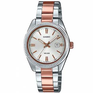 ΡΟΛΟΙ  CASIO   LTP-1302PRG-7AVEF CASIO Collection Two Tone Stainless Steel Bracelet