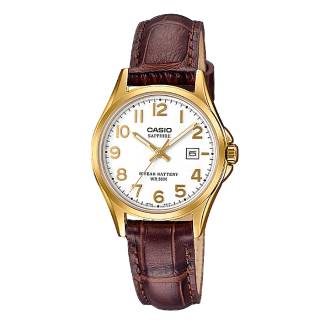 ΡΟΛΟΙ CASIO  LTS-100GL-7AVEF CASIO Collection Brown Leather Strap