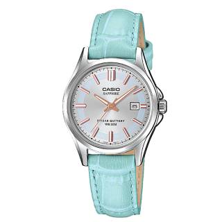 ΡΟΛΟΙ CASIO  LTS-100L-2AVEF CASIO Collection Turquoise Leather Strap