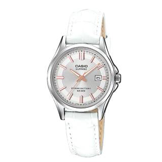 ΡΟΛΟΙ CASIO  LTS-100L-9AVEF CASIO Collection White Leather Strap