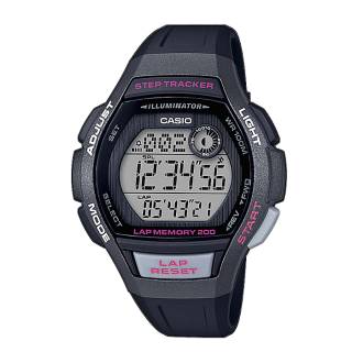 ΡΟΛΟΙ CASIO  LWS-2000H-1AVEF CASIO Collection Chronograph Black Rubber Strap