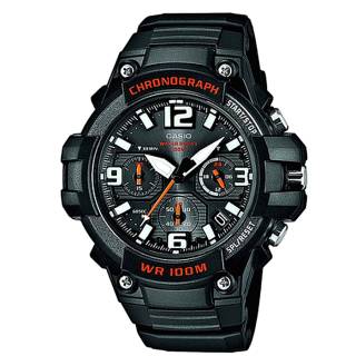 ΡΟΛΟΙ CASIO  MCW-100H-1AVEF CASIO Standard Chrono Black Rubber Strap