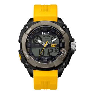 ΡΟΛΟΙ CATERPILLAR  MD15527122 CATERPILLAR Ana-Digitized Chronograph Yellow Silicone Strap