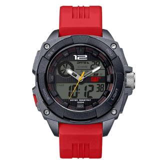 ΡΟΛΟΙ CATERPILLAR  MD15528128 CATERPILLAR Ana-Digitized Chronograph Red Silicone Strap