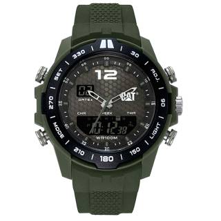 ΡΟΛΟΙ CATERPILLAR MH13523131 CATERPILLAR Horizon Chronograph Olive Green Silicone Strap