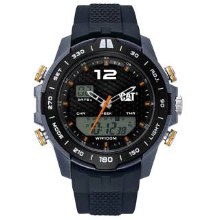 ΡΟΛΟΙ CATERPILLAR MH15521138 CATERPILLAR Horizon Chronograph Black Silicone Strap