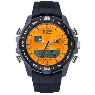 ΡΟΛΟΙ CATERPILLAR MH15521737 CATERPILLAR Horizon Chronograph Black Silicone Strap