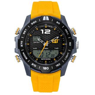 ΡΟΛΟΙ CATERPILLAR MH15527131 CATERPILLAR Horizon Chronograph Yellow Silicone Strap