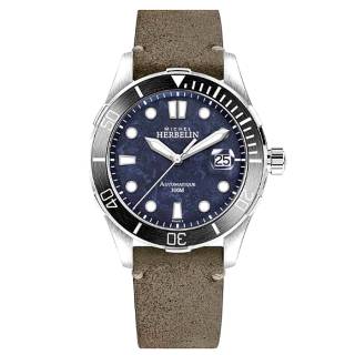 ΡΟΛΟΙ MICHEL HERBELIN MH1660-AN45TER MICHEL HERBELIN Trophy Automatic Brown Leather Strap