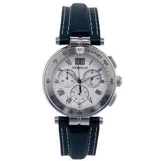 ΡΟΛΟΙ MICHEL HERBELIN MH36657-08 MICHEL HERBELIN Newport Yacht Club Chronograph Black Leather Strap