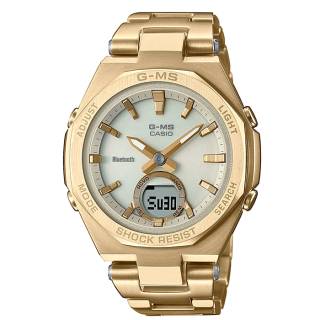 ΡΟΛΟΙ  CASIO MSG-B100DG-9AER CASIO Edifice Solar Bluetooth Gold Stainless Steel Bracelet