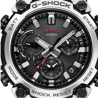 ΡΟΛΟΙ CASIO  MTG-B3000D-1AER G-SHOCK Tough Solar Dual Time Chronograph Silver Combined Materials Bracelet