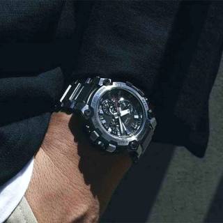 ΡΟΛΟΙ CASIO  MTG-B3000D-1AER G-SHOCK Tough Solar Dual Time Chronograph Silver Combined Materials Bracelet