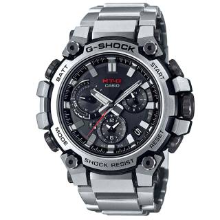 ΡΟΛΟΙ CASIO  MTG-B3000D-1AER G-SHOCK Tough Solar Dual Time Chronograph Silver Combined Materials Bracelet