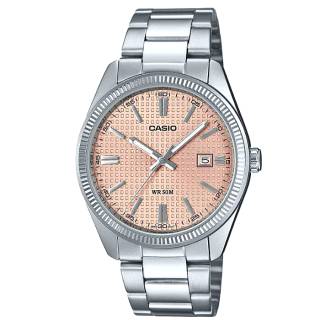 ΡΟΛΟΙ  CASIO  MTP-1302PE-4AVEF CASIO Standard Silver Stainless Steel Bracelet