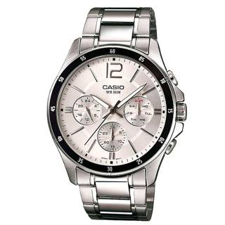 ΡΟΛΟΙ  CASIO   MTP-1374PD-7AVEFCASIO Collection Silver Stainless Steel Bracelet