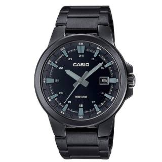 ΡΟΛΟΙ  CASIO   MTP-E173B-1AVEF CASIO Collection Black Stainless Steel Bracelet