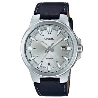 ΡΟΛΟΙ  CASIO   MTP-E173L-7AVEF CASIO Collection Black Leather Strap