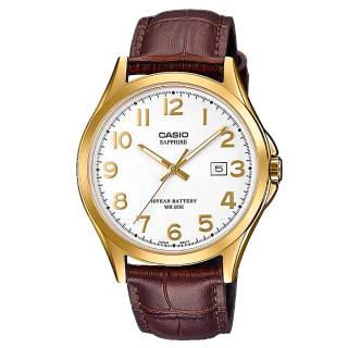 ΡΟΛΟΙ CASIO  MTS-100GL-7AVEF CASIO Collection Brown Leather Strap