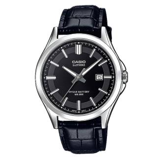 ΡΟΛΟΙ CASIO  MTS-100L-1AVEF CASIO Collection Black Leather Strap