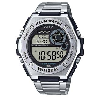 ΡΟΛΟΙ CASIO MWD-100HD-1AVEF CASIO Stadard Chronograph Silver Stainless Steel Bracelet