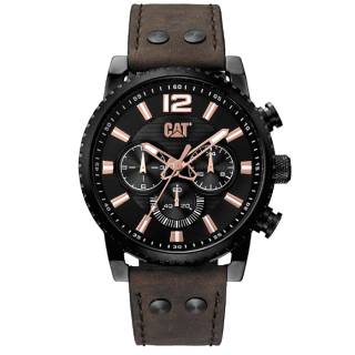 ΡΟΛΟΙ CATERPILLAR NP16335139 CATERPILLAR Utility Chronograph Brown Leather Strap