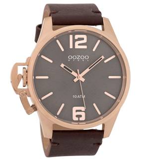 ΡΟΛΟΙ OOZOO OSGR11 OOZOO Steel Brown Leather Strap