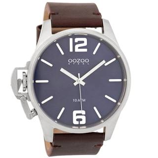 ΡΟΛΟΙ OOZOO OSGR13 OOZOO Steel Brown Leather Strap