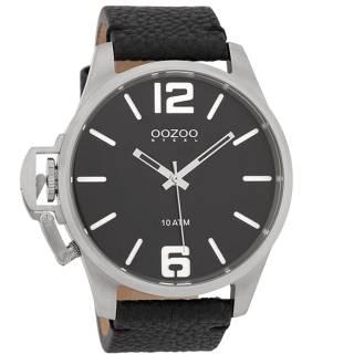 ΡΟΛΟΙ OOZOO OSGR15 OOZOO Steel Black Leather Strap