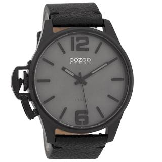 ΡΟΛΟΙ OOZOO OSGR17 OOZOO Steel Black Leather Strap