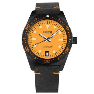 ΡΟΛΟΙ FONDERIA  P-6N013UAN FONDERIA The Gambler Black Leather Strap