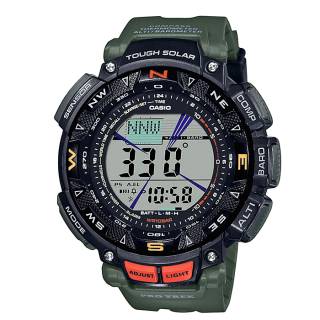 ΡΟΛΟΙ CASIO PRG-240-3ER CASIO Protrek Chronograph Khaki Rubber Strap