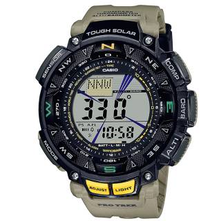 ΡΟΛΟΙ CASIO PRG-240-5ER CASIO Protrek Chronograph Khaki Rubber Strap