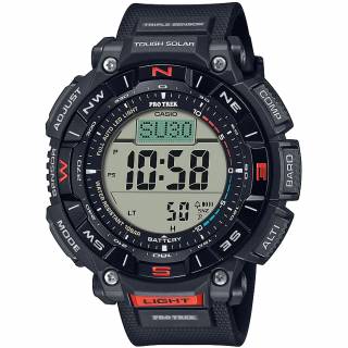 ΡΟΛΟΙ CASIO PRG-340-1ER CASIO Protrek Chronograph Solar Black Rubber Strap