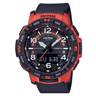 ΡΟΛΟΙ  CASIO PRT-B50-4ER CASIO Protrek Chronograph Black Rubber Strap