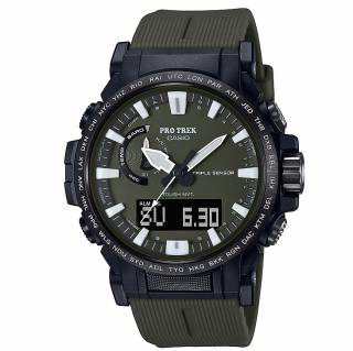 ΡΟΛΟΙ CASIO PRW-61Y-3ER CASIO Protrek Tough Solar Triple Sensor Chronograph Khaki Biosourced Strap