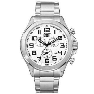 ΡΟΛΟΙ CATERPILLAR   PU24311211 CATERPILLAR Operator  Chronograph Silver Stainless Steel Bracelet