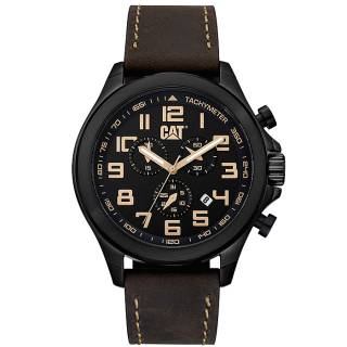 ΡΟΛΟΙ CATERPILLAR   PU26335114 CATERPILLAR Operator  Chronograph Brown Leather Strap