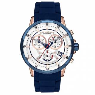 ΡΟΛΟΙ QUANTUM  PWG714.939 QUANTUM Chronograph Blue Silicone Strap