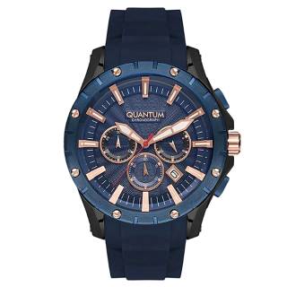 ΡΟΛΟΙ QUANTUM  PWG753.099 QUANTUM Powertech Chronograph Blue Silicone Strap