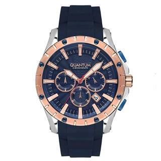 ΡΟΛΟΙ QUANTUM  PWG753.599 QUANTUM Powertech Chronograph Blue Silicone Strap