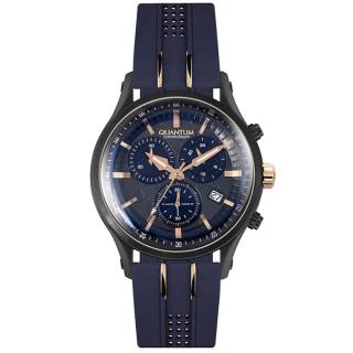 ΡΟΛΟΙ QUANTUM  PWG773.059 QUANTUM Powertech Chronograph Blue Silicone Strap