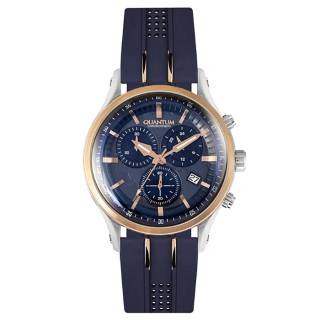 ΡΟΛΟΙ QUANTUM  PWG773.599 QUANTUM Powertech Chronograph Blue Silicone Strap