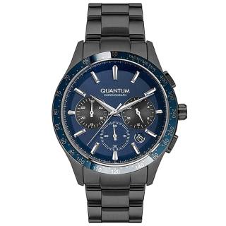 ΡΟΛΟΙ QUANTUM  PWG945.090 QUANTUM Chronograph Black Stainless Steel Bracelet