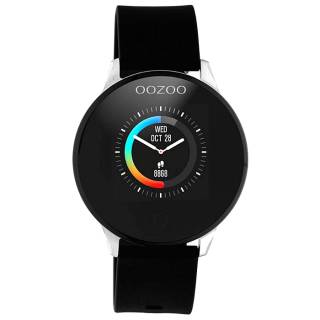 ΡΟΛΟΙ OOZOO Q00113 OOZOO Timepieces Smartwatch Smart Touch Functions Black Silicone Strap