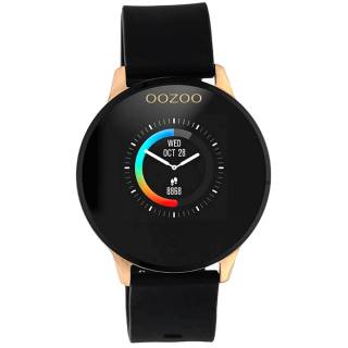 ΡΟΛΟΙ OOZOO Q00114 OOZOO Timepieces Smartwatch Smart Touch Functions Black Silicone Strap