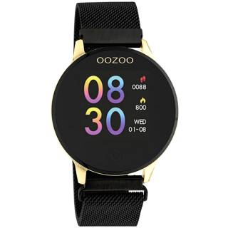 ΡΟΛΟΙ OOZOO Q00122 OOZOO Timepieces Smartwatch Smart Touch Functions Black Stainless Steel Bracelet