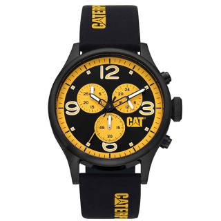 ΡΟΛΟΙ CATERPILLAR  QB16327731 CATERPILLAR Diam Chronograph Black Silicone Strap