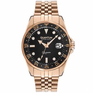 ΡΟΛΟΙ QUANTUM  QMG886.450 QUANTUM Q-Master Automatic Rose Gold Stainless Steel Bracelet